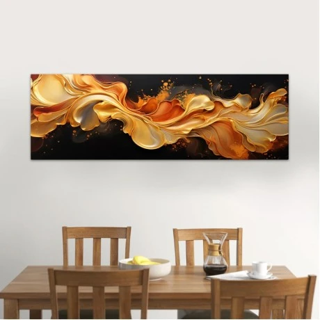 Πίνακας σε καμβά "Abstract Heat Wave" Megapap ψηφιακής εκτύπωσης 150x50x3εκ.