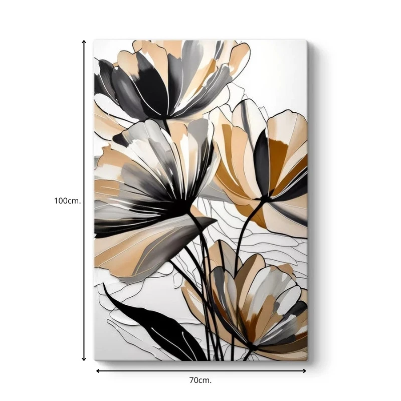 "Pastel Flower" Megapap painting on canvas digital printing 70x100x3cm.