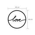Love Megapap metal wall art in black color 45x2x45cm.