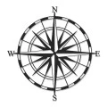 Compass Megapap metal wall art in black color 45x2x45cm.
