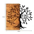 Agac Tree Megapap wooden - metal wall art in walnut - black color 58x3x58cm.