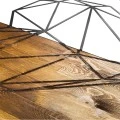 Heart Megapap wooden - metal wall art in walnut - black color 58x3x58cm.