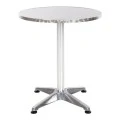Aluminum garden table, silver color, Ø60x70cm.