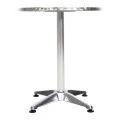 Aluminum garden table, silver color, Ø60x70cm.