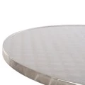 Aluminum garden table, silver color, Ø60x70cm.