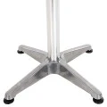 Aluminum garden table, silver color, Ø60x70cm.