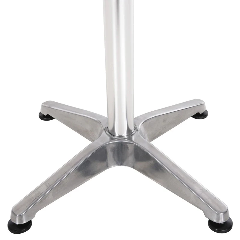 Aluminum garden table, silver color, Ø60x70cm.