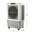 Air Cooler HU-2011 Human 100L 420W 12000 m3/h with remote control color white - gray 84x55x132cm.