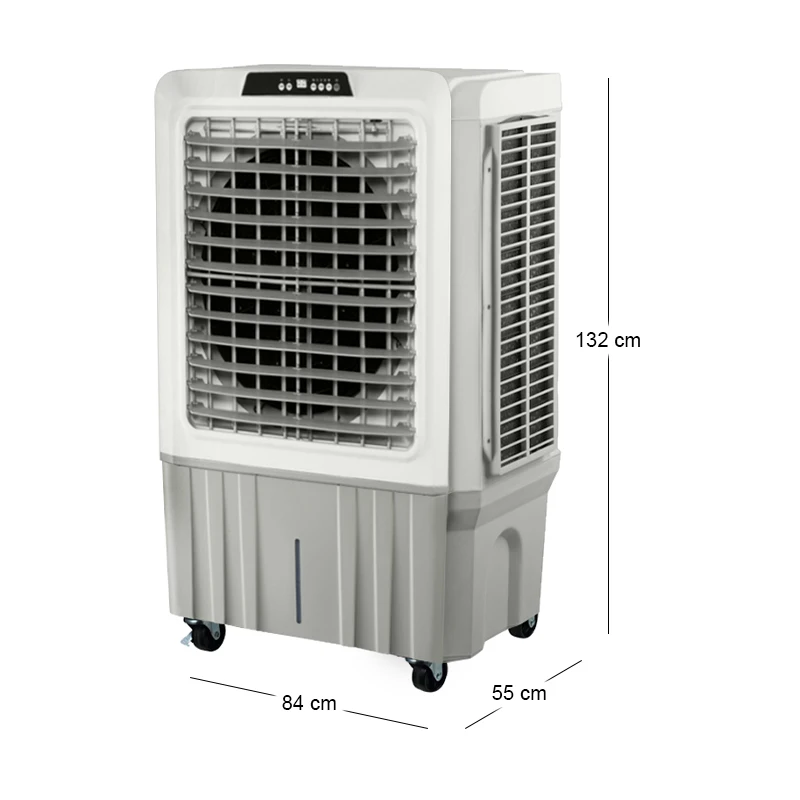 Air Cooler HU-2011 Human 100L 420W 12000 m3/h with remote control color white - gray 84x55x132cm.