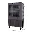 Air Cooler HU-2012 Human 150L 750W 20000m3/h with remote control, color gray, 93x61x141cm.