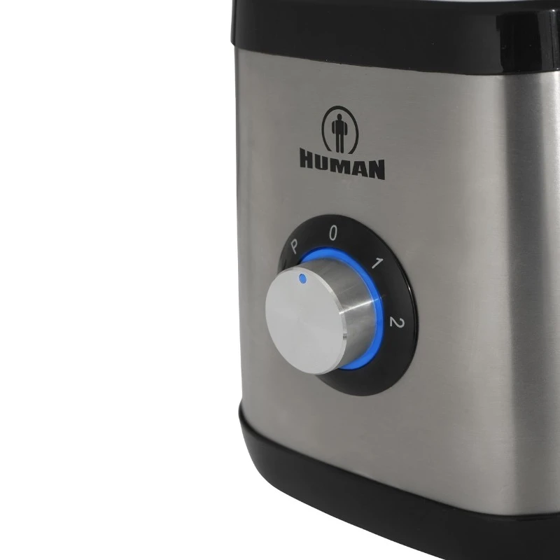 Μπλέντερ με Γυάλινη Κανάτα 1,5L 1500W Inox Human HU-3013