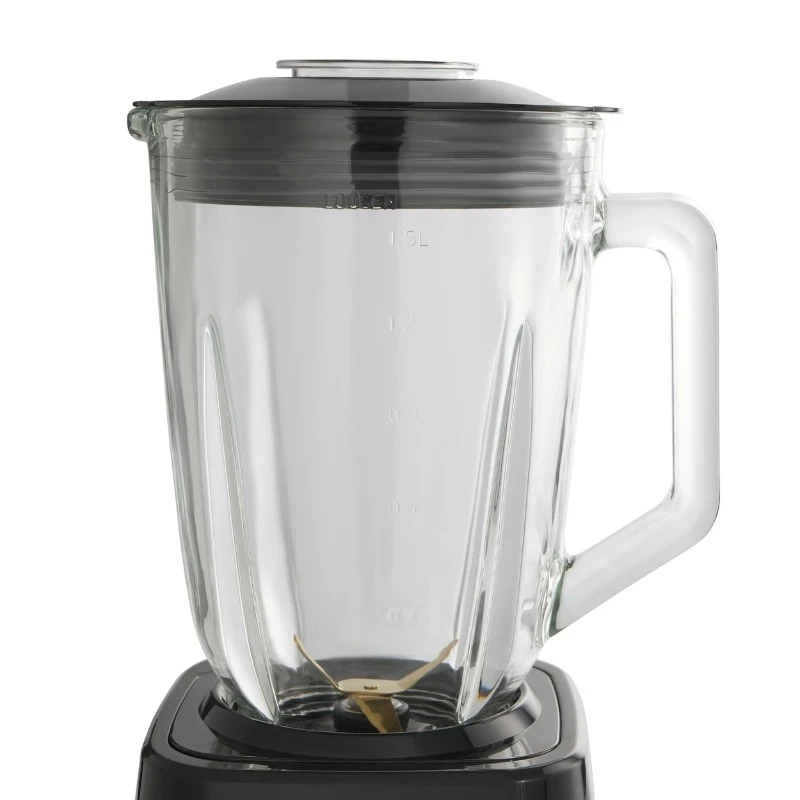 Μπλέντερ με Γυάλινη Κανάτα 1,5L 1500W Inox Human HU-3013