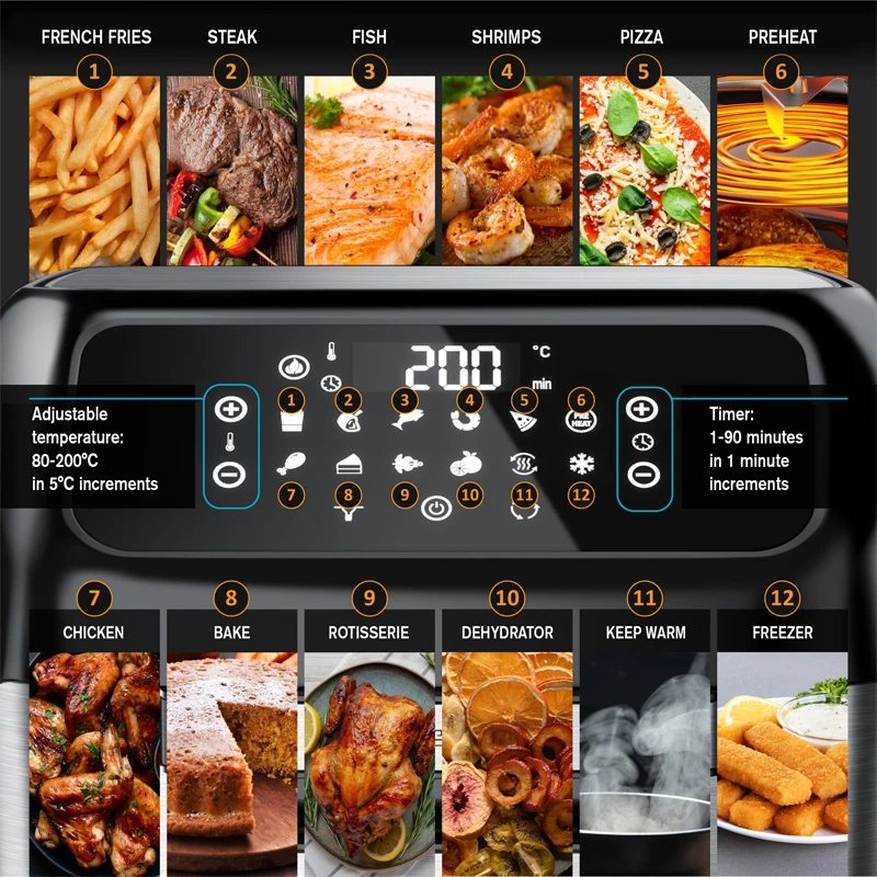Air fryer - AirFryer Oven Human HU-391 12L 1800W