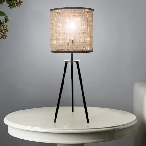 DECO NATURAL RATTAN FLOOR LAMP D25x63CM