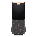 Wood trolley No3 metal in black color with gold details 38x38x91cm
