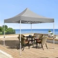 Kiosk with metal frame and waterproof fabric in grey color 3x3m