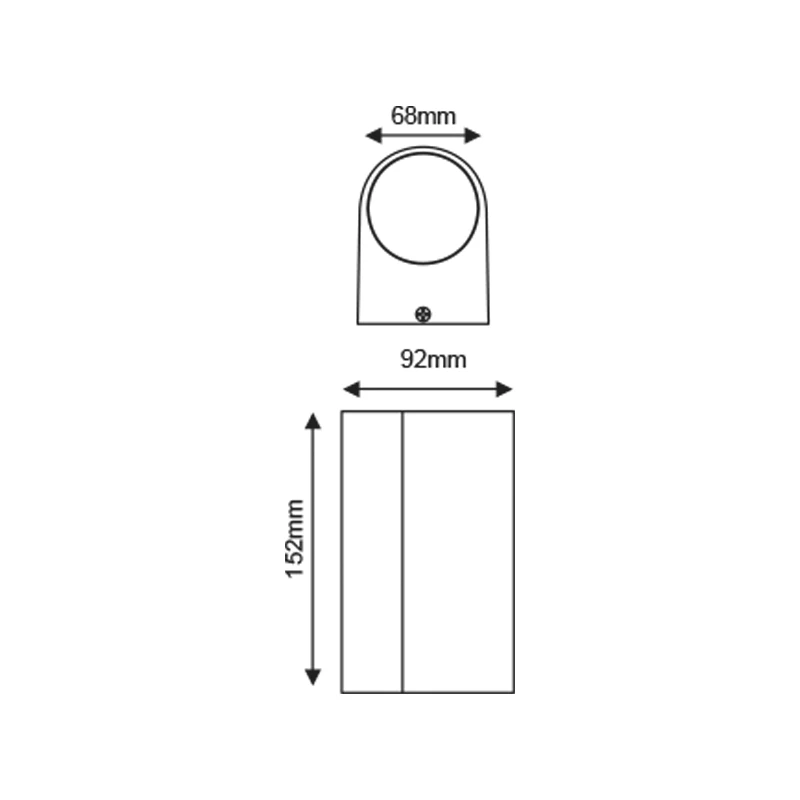 Wall sconce IP65 2x35W aluminum color white matt 6.8x9.2x15.2cm.