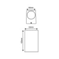 Wall sconce IP65 2x35W aluminum color gray 6.8x9.2x15cm.