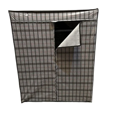 Perilla fabric wardrobe in grey color 117x48x145cm.