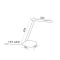 LED touch desk lamp 6W color white 26x15x28.5cm.