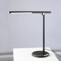 Touch LED desk lamp with USB charger metallic color black 40x15x35cm.