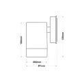 Wall sconce LED IP65 3W color grey 6x8.7x12cm.