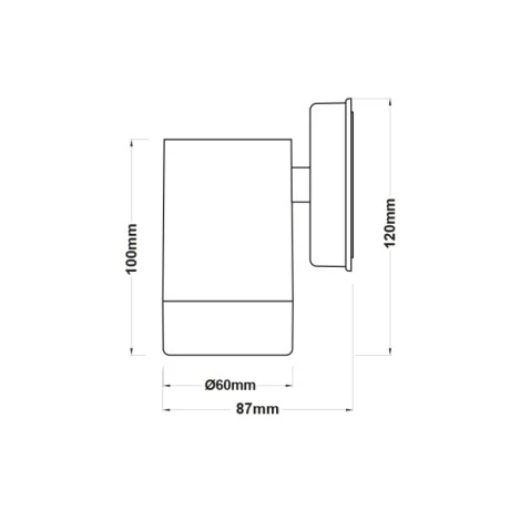 Wall sconce LED IP65 3W color white 6x8.7x12cm.