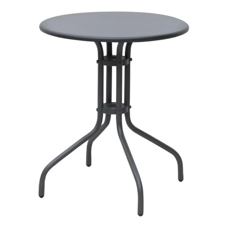 Metal garden table in grey color Ø60x70cm.