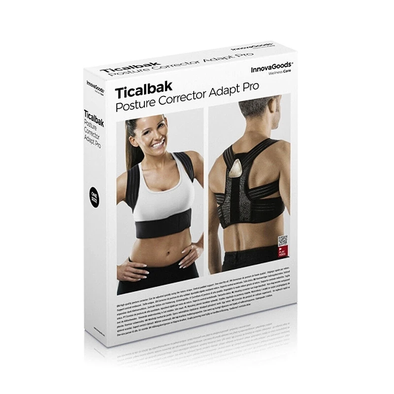 Body posture corrector adjustable color black 115cm.