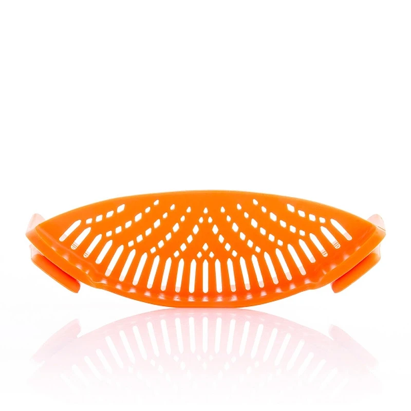 Pasta silicone strainer orange color 22cm.