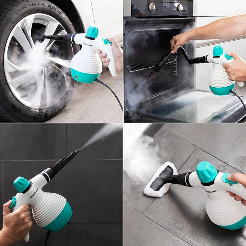 Steany 1000W handheld steam cleaner with 9 parts 0.35L