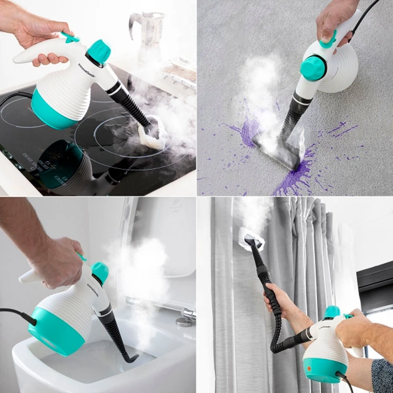 Steany 1000W handheld steam cleaner with 9 parts 0.35L