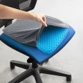 Silicone gel pillow with honeycomb shape gray 39x37x3cm.