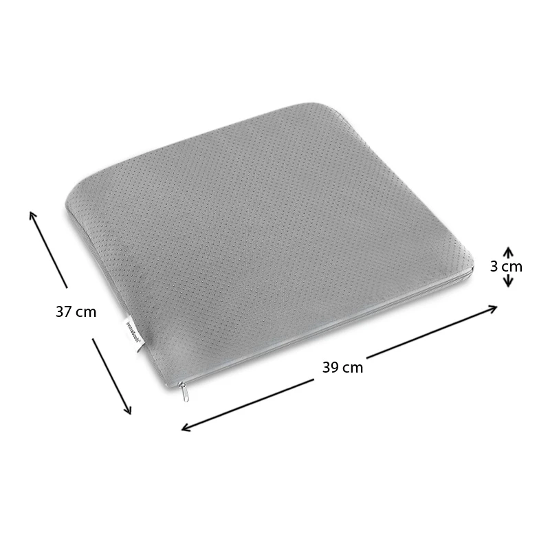 Silicone gel pillow with honeycomb shape gray 39x37x3cm.