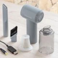 Rechargeable wireless mini vacuum cleaner gray color 16.5x16x5.5cm.
