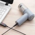 Rechargeable wireless mini vacuum cleaner gray color 16.5x16x5.5cm.