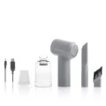 Rechargeable wireless mini vacuum cleaner gray color 16.5x16x5.5cm.