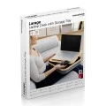 Larage laptop stand with storage space made of MDF - fabric 40.5x33x6.5cm.