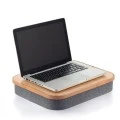 Larage laptop stand with storage space made of MDF - fabric 40.5x33x6.5cm.