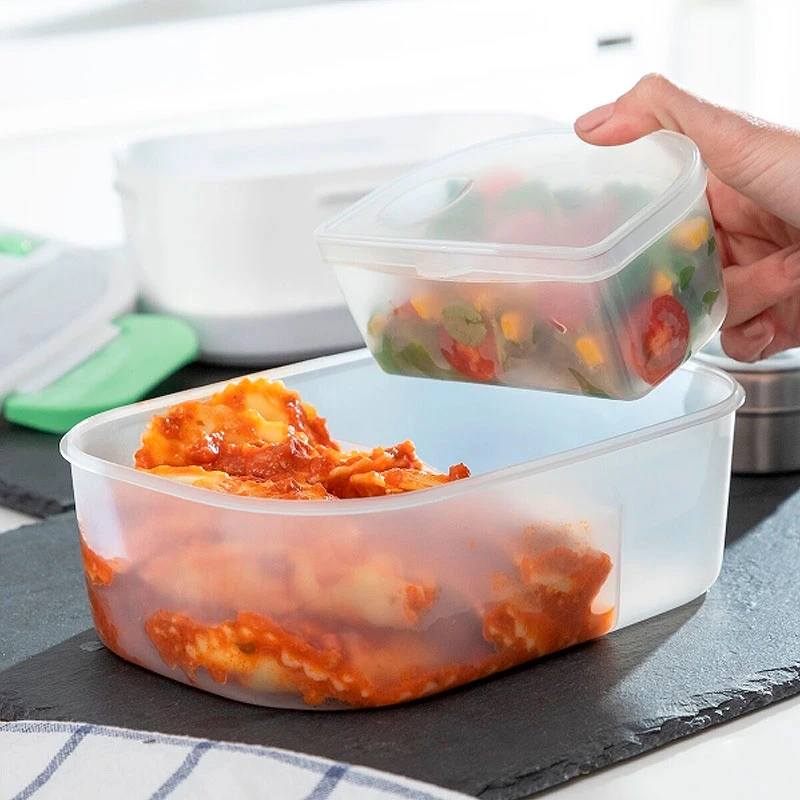 Electric lunch box color white - green 24x16.5x10.5cm.