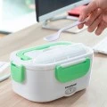 Electric lunch box color white - green 24x16.5x10.5cm.
