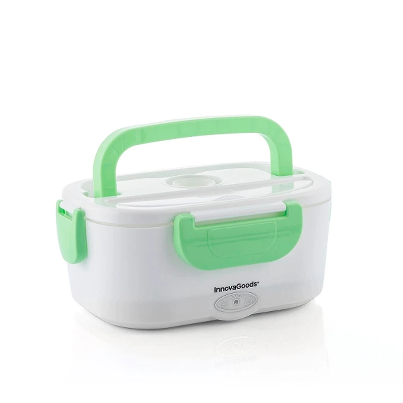 Electric lunch box color white - green 24x16.5x10.5cm.