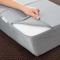 Triangular double wedge pillow Threllow color gray 60x40x24cm.