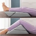 Triangular double wedge pillow Threllow color gray 60x40x24cm.