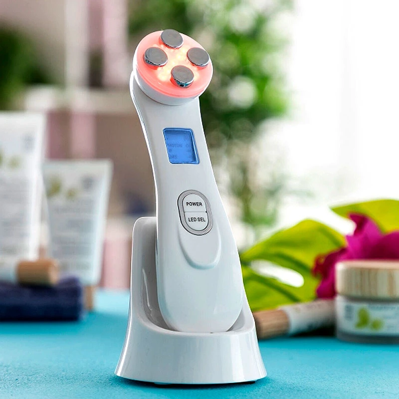 Facial massage device with radio frequencies, phototherapy and electrostimulation Wace InnovaGoods V0103440
