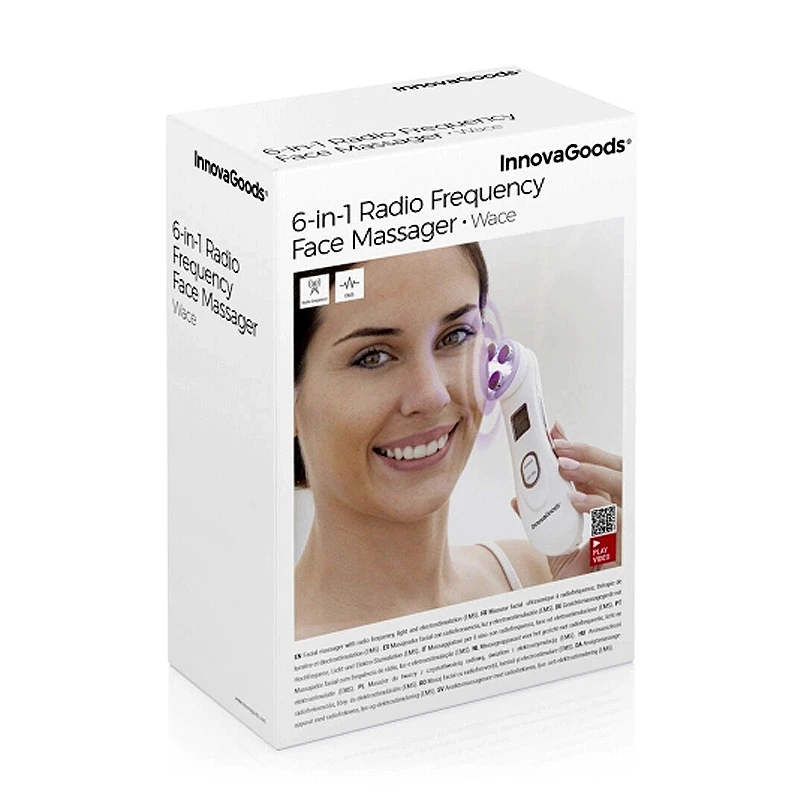Facial massage device with radio frequencies, phototherapy and electrostimulation Wace InnovaGoods V0103440