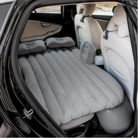Inflatable mattress color gray 132.5x72x40cm.