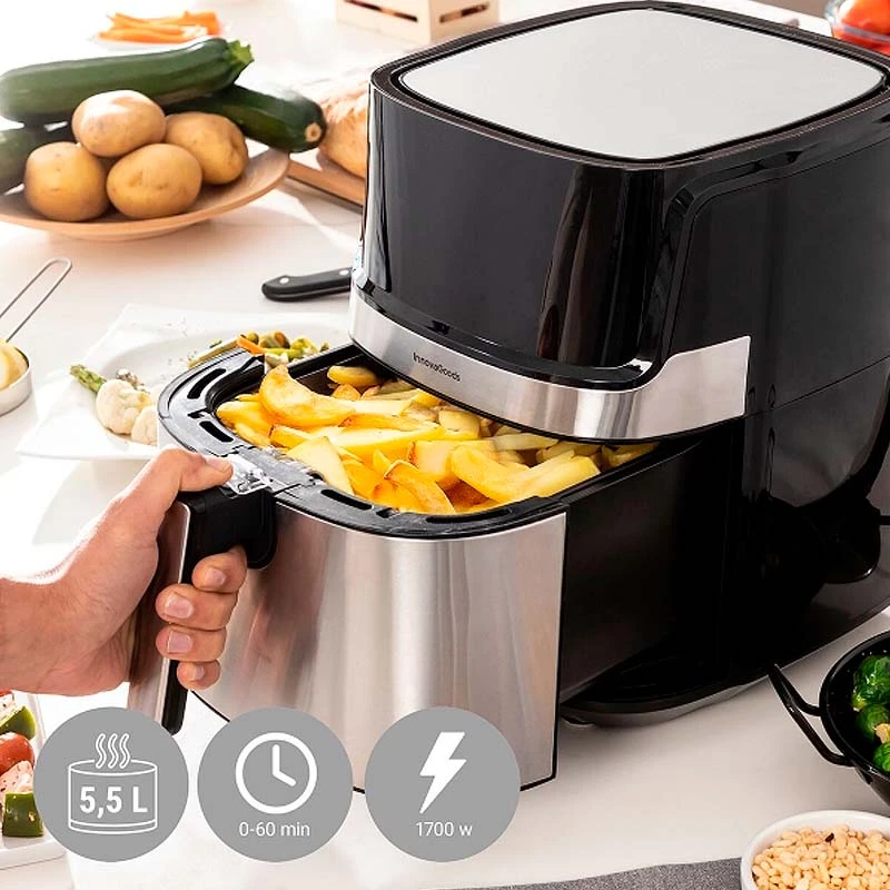 AirFryer Fryinn Pro with detachable bucket 5.5lt color black 1700W
