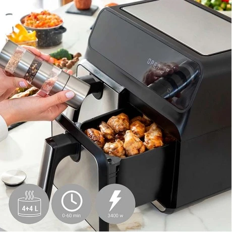 AirFryer Fryinn with double detachable bucket 8lt color black 3400W
