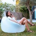 Pouf chair with colorful LED and remote control 99x104x64cm.